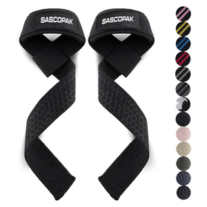 Sangles de musculation premium en néoprène rembourré avec impression silicone personnalisée (logo et couleur) - Product Image 1