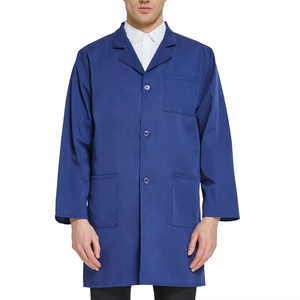Blouse de laboratoire personnalisée à manches longues, uniformes d'hôpital en gros, blouses de médecin, uniformes de haute qualité, blouses de laboratoire médicales bleues - Product Image 3
