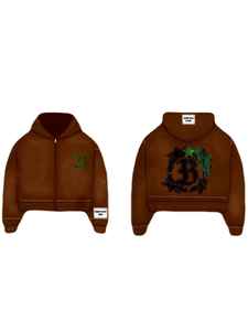 Sweat à capuche en molleton 100% coton de qualité supérieure, logo imprimé à l'écran, col à capuche, teinture numérique unie, design de dessin animé, doublure printemps - Product Image 2