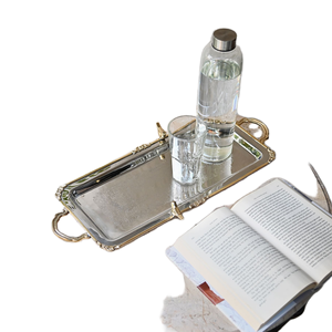 Ensemble de plateaux de service élégants et luxueux en acier inoxydable plaqué or, plateau à fruits en métal arabe, vaisselle, rangement de qualité supérieure pour la maison - Product Image 2