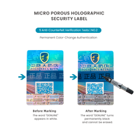 Étiquettes de sécurité holographiques pour une authentification facile, marqueurs de test d'eau, autocollants anti-contrefaçon