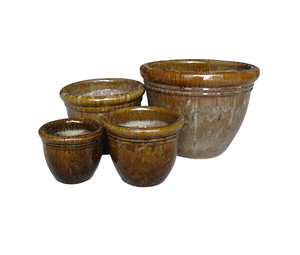 Meilleures ventes Style moderne Grand pot de fleur en céramique émaillée brillante et jardinières pour la décoration intérieure et extérieure jardinière ronde au design - Product Image 5