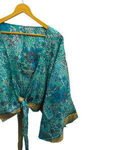 เสื้อชายหาดผ้าไหมสั้นหลากสีเสื้อเบลาส์ผ้าไหมหลากสีใส่ในบ้าน - Product Image 5