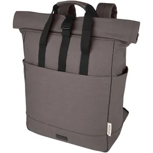 Joey Recycled <b>Canvas</b> Rolltop <b>Backpack</b> Sustainable Promotional Gadgets - Product Image 3