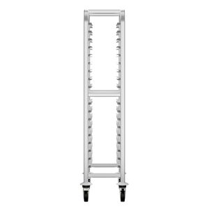 Chariot pour plateaux Gastronorm - Acier inoxydable - 17 niveaux - pour 17 plateaux GN 1/1 - avec roulettes freinables silencieuses - Product Image 4
