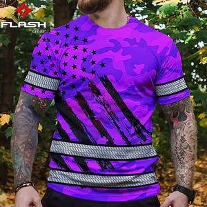 Men <b>Women</b> New <b>Funny</b> Cartoon 3D Print Reflective Safety Workwear <b>T</b>-<b>Shirt</b> High Visibility Short Sleeve ANSI Class 1 Waterproof - Product Image 2