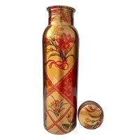 Bouteille d'eau en cuivre imprimé disponible design moderne différents Types de bouteilles de haute qualité dans l'ensemble prix de vente