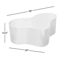 Mesa de Centro Moderna de Lujo Ligero, Ecológica, con Acabado Dorado y Plateado, Combinación Irregular de Acero Inoxidable, Muebles para Sala de Estar