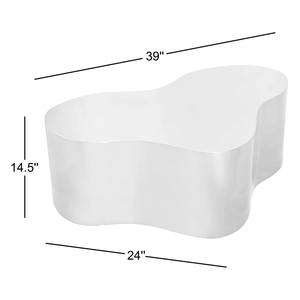 Table basse moderne de luxe léger, écologique, finition or et argent, combinaison irrégulière en acier inoxydable, meubles de salon - Product Image 6