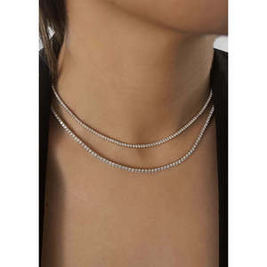 Collier tennis en or jaune 5.0ctw Petite Diana, bijoux élégants en diamants - Product Image 5