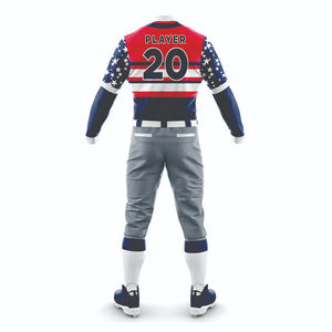 Uniforme de baseball des Phillies pour hommes, maillot sublimé à manches longues avec motif drapeau, évacuation de l'humidité, coupe régulière pour adultes - Product Image 6