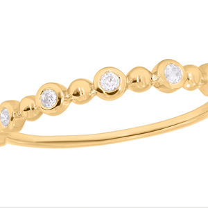 Anillo de Bodas de moissanita/diamante cultivado en laboratorio redondo de 0,10 quilates OEM al por mayor en diseño de burbujas de oro y plata de primera calidad - Product Image 1