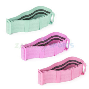 Venta al por mayor logotipo personalizado Yoga gimnasio banda de ejercicio bajo MOQ tejido de poliéster bucle precio de fábrica botín banda de resistencia de cadera - Product Image 5