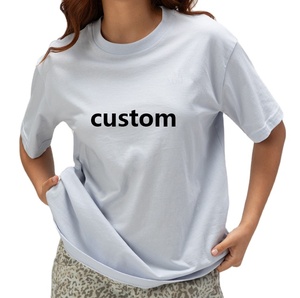 Nueva Camiseta de Algodón 100% de 260 g/m², Suave y Transpirable, Color Sólido para Mujer, Tejida, Personalizable con Logotipo, Parche 3D - Product Image 1