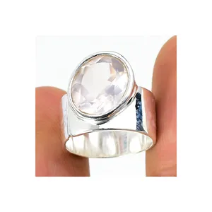 Anelli in argento 925 Sterling professionalmente Design fatto a mano in argento massiccio anello di gioielleria raffinata per le donne in vendita