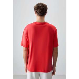 Camiseta Estampada de Corte Holgado para Hombre Fiesta, 100% Algodón, Jersey Grueso y Suave con Textura 88357 - Product Image 2