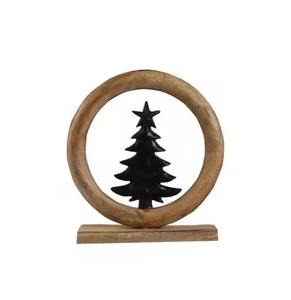 Decoración festiva de mesa de Metal decoración de árbol de Navidad de plata para mesa de CENA DE Navidad y estilo casero - Product Image 3