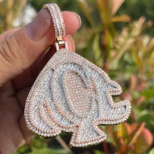 Collier pendentif de luxe en diamant de laboratoire taille baguette et ronde VVS, style hip-hop, pour hommes, vente en gros - Product Image 3