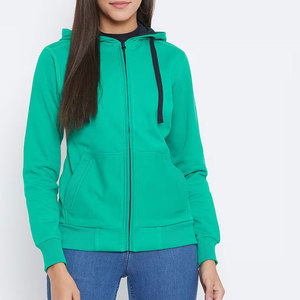 Nueva llegada Sudaderas con cremallera para mujer Estilo de moda transpirable con logotipo frontal Precios razonables para ropa de invierno al aire libre - Product Image 1