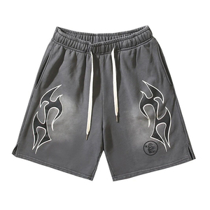 Pantalones Cortos de Algodón al Por Mayor 2026, Color y Etiquetas Personalizadas, Pantalones Cortos Desgastados con Lavado Ácido para Hombre, Ropa de Verano - Product Image 6