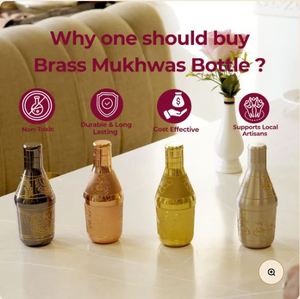 Bouteille de Mukhwas en laiton Globe entièrement durable et pliable avec différents modèles pour une application domestique - Product Image 2