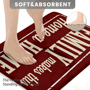 Custom Printed Absorbent <b>Bathroom</b> Rug <b>Set</b> for <b>Bathroom</b> Non-Slip Shower Curtain Bath <b>Mat</b> - Product Image 3