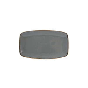 Assiette de service en forme de bateau gris foncé 31 cm, assiette à dîner minimaliste en porcelaine - Product Image 1