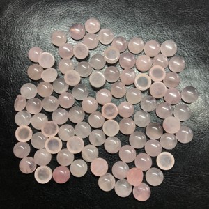 หินอัญมณีกึ่งมีค่าขนาด6มม. ทำจากหินควอตซ์ทรงหลังเบี้ยคริสตัลสีชมพูธรรมชาติขนาด5มม. ได้รับการรับรองมาตรฐานเกรด AAA - Product Image 2
