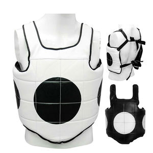 Protège-poitrine blanc et noir de qualité supérieure pour le corps de boxe-protecteur Équipement de sport d'arts martiaux Garde-poitrine de boxe - Product Image 3
