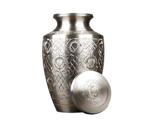 Exquisite Solid Brass Cremation Urn <b>for</b> Human <b>Ashes</b> Pewter Funeral Urn <b>for</b> <b>Ashes</b> Adult Handcrafted Made from High Quality Brass - Product Image 5