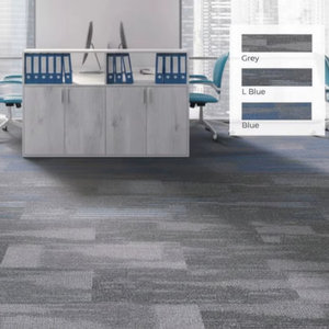 Dalles de moquette de bureau durables |   Dalles de moquette modulaires en nylon antidérapantes et faciles à nettoyer pour bureaux |   Revêtement de sol en carrelage commercial - Product Image 2