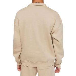 Custom <b>Men's</b> 100% Cotton Fleece High Quality Casual Quarter zipper <b>Shorts</b> <b>Set</b> Sweatshirt <b>Hoodie</b> <b>Set</b> <b>And</b> <b>Shorts</b> Pants Sportswear - Product Image 5