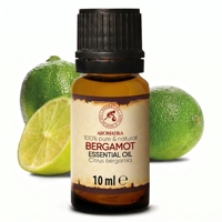 Aromatika Aceite Esencial de Bergamota 100% Puro 10ml Prensado en Frío Natural Aromaterapia Compuesto de Aceite de Cáscara de Citrus Bergamia para Piel Grasa