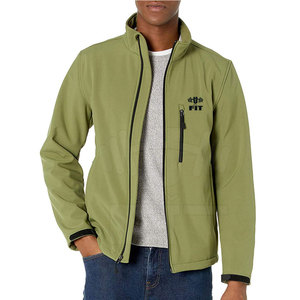 Chaqueta Softshell de invierno informal de tamaño personalizado para hombre, cuello redondo, tela de lona impermeable, secado rápido de alta calidad - Product Image 4