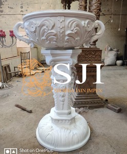 Pot de fleurs en fibre pour fleurs artificielles et usage en jardin, léger, décoration extérieure traditionnelle, fibre de verre, couleur personnalisée - Product Image 4