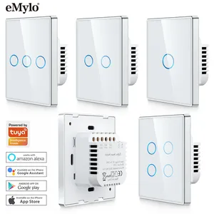 EMylo 모듈식 터치 스위치 스마트 홈 시스템, 터치 스크린 스마트 스위치, Wifi 스마트 터치 벽 조명 스위치