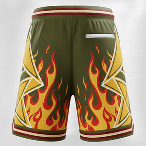 Shorts de pana de secado rápido para verano, resistentes al agua salada, 100% poliéster, color liso, para voleibol de playa y estilo de vida costero activo. - Product Image 2