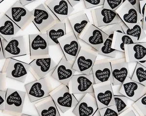 High Quality Custom Woven Fabric <b>Labels</b> for Clothing <b>Shoes</b> and Bags-High Density Garment Ne <b>Labels</b> - Product Image 3