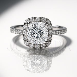 Elongated Cushion D color VVS1 Clarity Cut Moissanite Premium Diamond Solitaire Hidden Halo Engagement Ring Gift For Her - Product Image 4