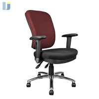 Chaises de bureau pivotantes en tissu de taille moyenne au design moderne, structure en bois, 3 leviers, mécanisme de réglage multifonctionnel, base en aluminium, acier