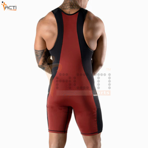 Vente chaude hommes maillots de lutte 100% Polyester tissu maillots de lutte confortable entièrement Sublimation maillots de lutte - Product Image 6