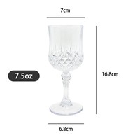 Vente en gros de gobelets à vin rouge en PS de haute qualité de 220 ml, verres minimalistes colorés à motif diamant pour vin rouge, cocktail