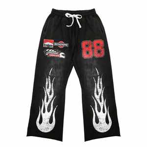 Vêtements de mode d'hiver Style de rue Survêtements pour hommes 100% coton Gym Jogging Flare Trousers Imprimé Logo & Broderie Tracksuits - Product Image 3