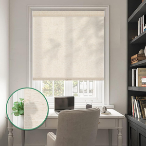 Stores enrouleurs sans fil pour fenêtres, stores filtrants la lumière, faciles à installer, stores semi-transparents, protection UV pour le bureau - Product Image 4