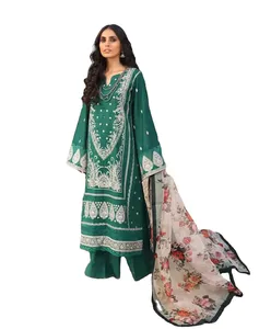 Nouvelle collection de vêtements décontractés pour femmes, Salwar Kameez en tissu de coton pakistanais, été 2023, couture de haute qualité, vente en gros, ODM, groupe AMK - Product Image 6