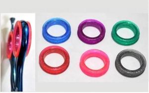 Venta caliente tijeras de peluquero de acero inoxidable para diestros punta afilada recta anillos de silicona extraíbles varios colores mejores - Product Image 4