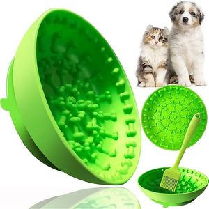 Tazón de Silicona Ecológico para Perros, Comedero Lento Interactivo para Mascotas, para Viajes al Aire Libre, Gatos y Animales, Material de PC - Product Image 3