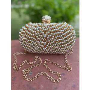 Ethnic Embroidered <b>Clutch</b> With Mirror Work A Vibrant Statement Purse For Bold Fashionistas - Product Image 1