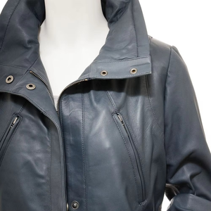 Chaquetas de Cuero Genuino con Cremallera Completa Personalizadas para Mujer, de la Mejor Calidad, con Precio de Mayoreo, las Mejores Chaquetas de Cuero para Mujer - Product Image 6