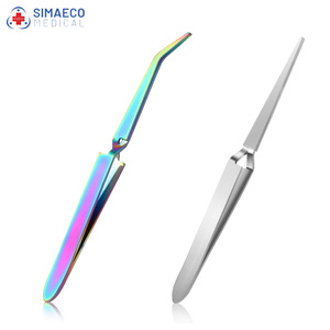 ชุดแหนบสแตนเลสแบบโค้ง แหนบปลายแหลมความแม่นยำสูง 10 มม. สำหรับซ่อมนาฬิกา อุปกรณ์อิเล็กทรอนิกส์ SIMAECO แบบล็อคอัตโนมัติ - Product Image 2